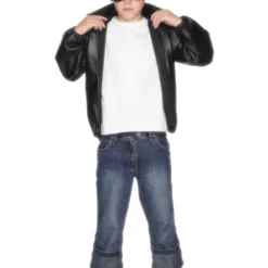 Boys Grease T Birds Leather Look Jacket