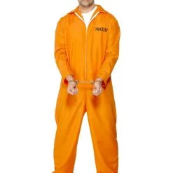 Escaped Prisoner Orange Boiler Suit Costume