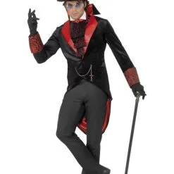 Mens Dracula Vampire Halloween Fancy Dress Costume