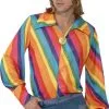 1970s Rainbow Colour Shirt Mens Costume Accessory -Hot Sale Cosyumes Store lrgscale35384
