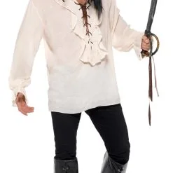 White Pirate Shirt Adults Costume Accessory