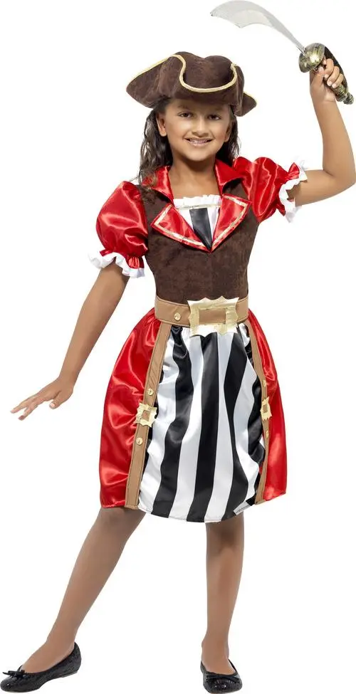 Girls Pirate Captain Costume 3 Girls Pirate Captain Costume
