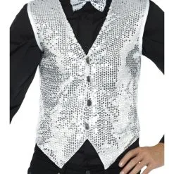 Silver Sequin Waistcoat