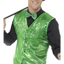 Green Sequin Waistcoat