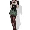 Fever Role-Play Schoolgirl Wet Look Ladies Costume -Hot Sale Cosyumes Store lrgscale43498 A1