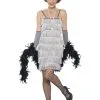 Silver Flapper Ladies Fancy Dress -Hot Sale Cosyumes Store lrgscale44671