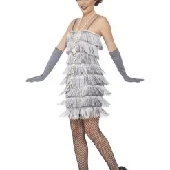 Silver Flapper Ladies Fancy Dress -Hot Sale Cosyumes Store lrgscale44671 S