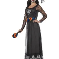 Day Of The Dead Skeleton Bride Ladies Costume -Hot Sale Cosyumes Store lrgscale44944 S