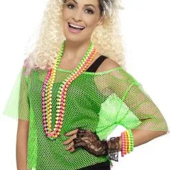 Neon Green Fishnet Top