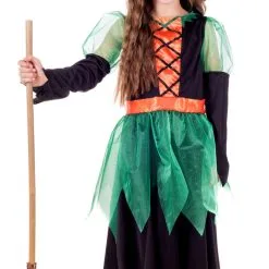Green Witch Girls Costume