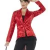 Red Sequin Tailcoat Jacket Ladies -Hot Sale Cosyumes Store lrgscale46958
