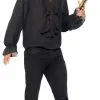 Black Pirate Shirt Adults Costume Accessory -Hot Sale Cosyumes Store lrgscale47197
