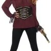 Deluxe Burgundy Pirate Shirt Ladies Costume Accessory -Hot Sale Cosyumes Store lrgscale47357