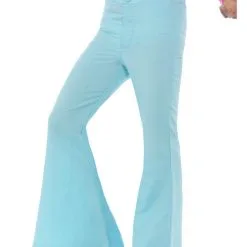 Blue Flared Trousers Mens