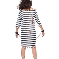 Zombie Convict Girl Costume -Hot Sale Cosyumes Store lrgscale49846 B