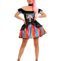 Day Of The Dead Senorita Ladies Fancy Dress -Hot Sale Cosyumes Store lrgscale51046 A2