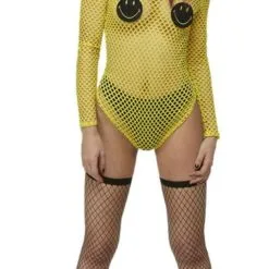Ladies Smiley Fishnet Bodysuit