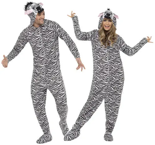 Adults Zebra Fancy Dress Costume 3 Adults Zebra Fancy Dress Costume