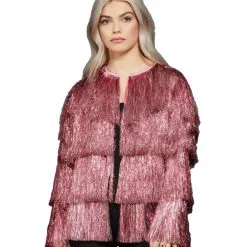 Fever Pink Tinsel Festival Jacket