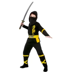 Boys Yellow Power Ninja Costume