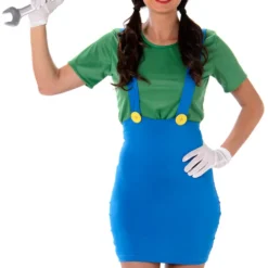 Green Plumber Girl Ladies Costume -Hot Sale Cosyumes Store lrgscale81003 1