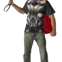 Thor Mens T-Shirt And Cape Costume