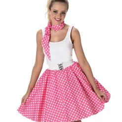 Dark Pink Polka Dot Skirt Ladies Costume -Hot Sale Cosyumes Store lrgscale81098 1