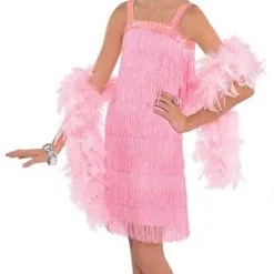 Pink Flapper Girls Costume