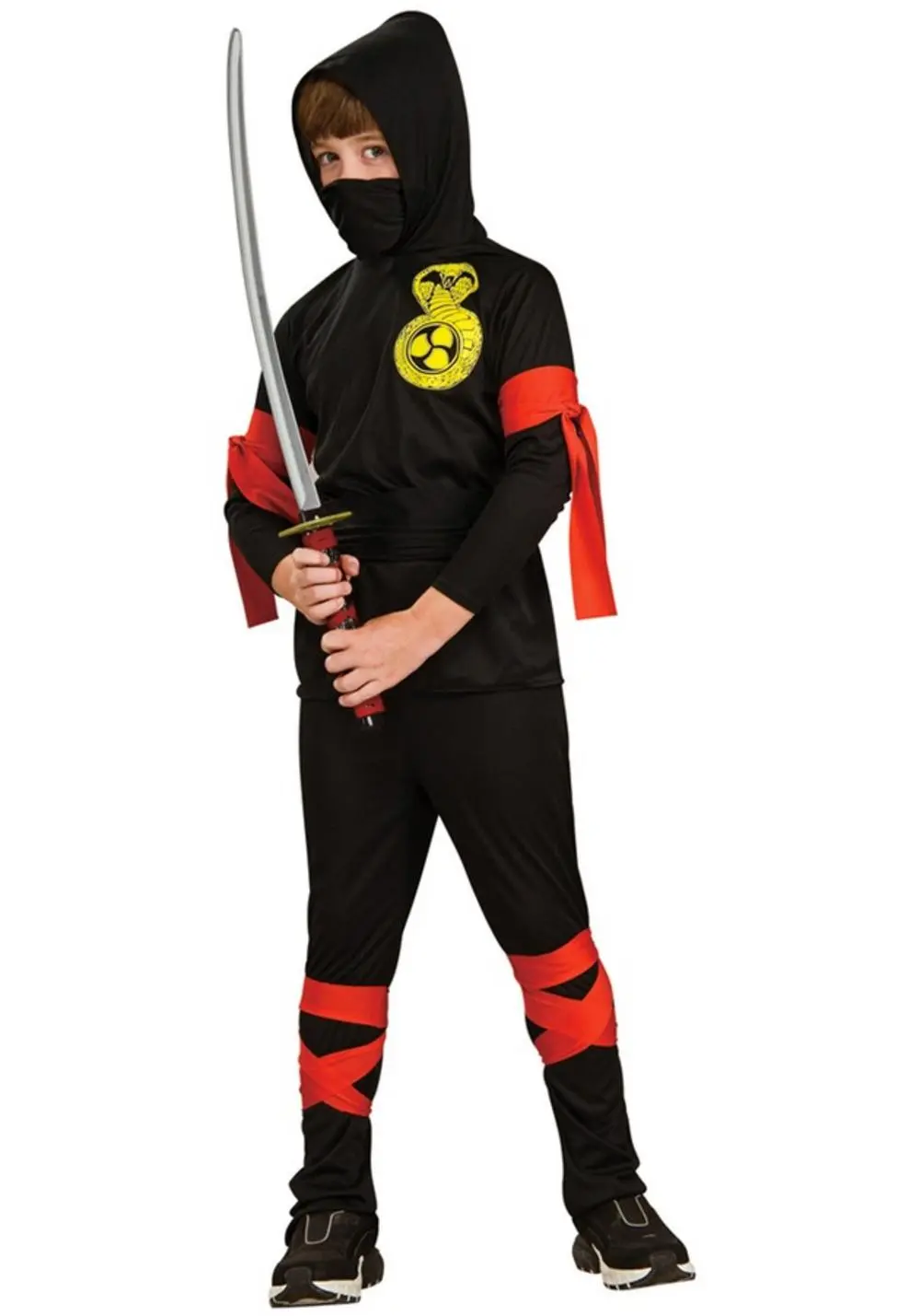 Kids Child Ninja Hooded Fancy Dress Costume 3 Kids Child Ninja Hooded Fancy Dress Costume