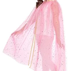 Girls Pink Organza Cape