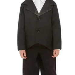 Kids Black Tail Coat & Top Hat Kit