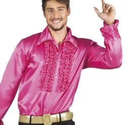 Mens Hot Pink Party Shirt