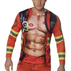 Adults Photorealistic Fireman Shirt