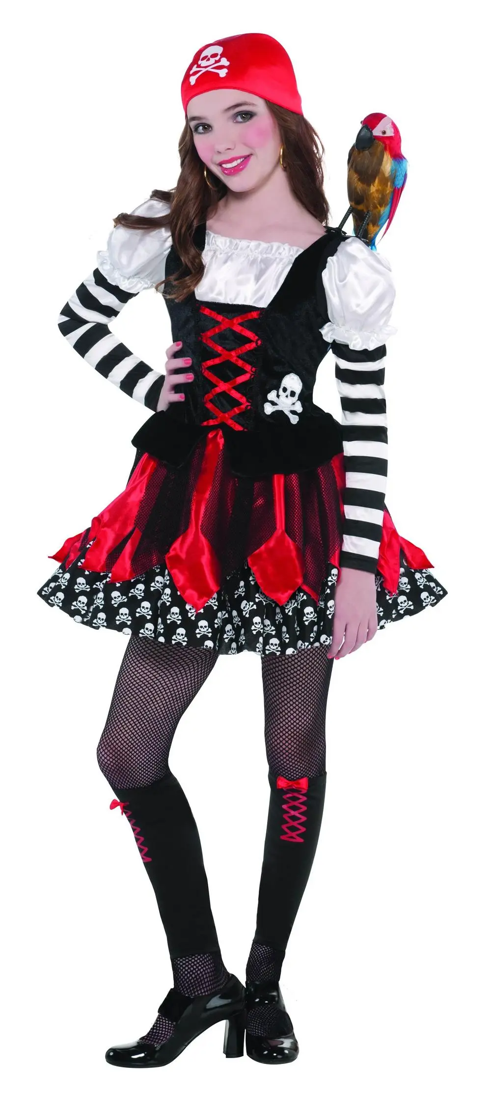 Girls Crossbone Cutie Pirate Costume 3 Girls Crossbone Cutie Pirate Costume