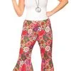 Flower Power Hippie Ladies Trousers -Hot Sale Cosyumes Store lrgscaleEF 2237