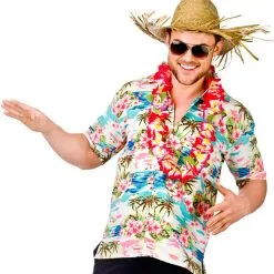 Hawaiian Pink Palm Trees Shirt Costume