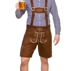 Authentic Suede Lederhosen Mens Costume Accessory