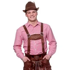 Mens Red Oktoberfest Shirt