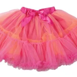 Cerise/Orange Frothy Tutu Girls Costume Accessory