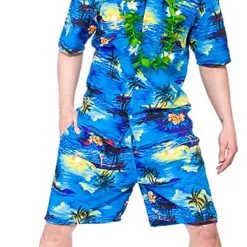 Hawaiian Blue Palm Costume
