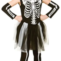 Skelebones Girls Costume