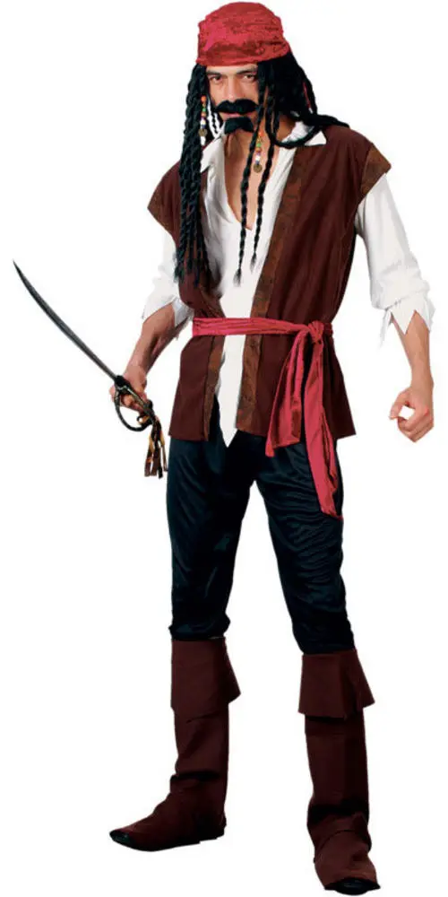 Mens Caribbean Pirate Fancy Dress 3 Mens Caribbean Pirate Fancy Dress