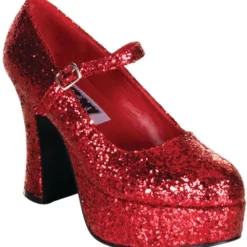 Red Glitter Platform Shoes