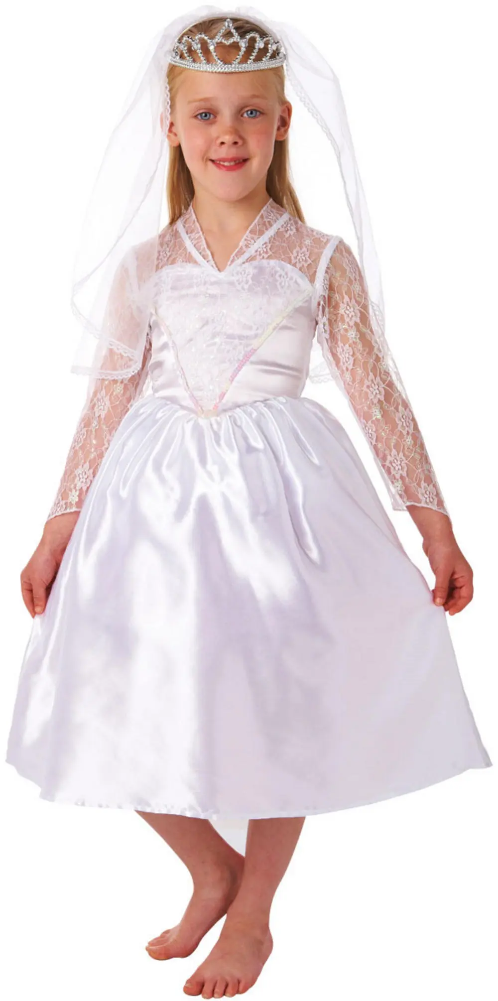 Girls Beautiful Bride Costume 3 Girls Beautiful Bride Costume