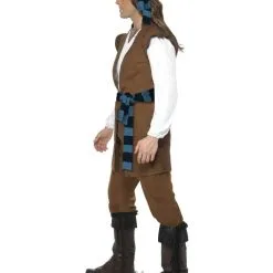 Caribbean Pirate Man Costume -Hot Sale Cosyumes Store lrgscalecaribbeanpiratemaleside