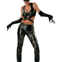 Ladies Cat Woman Fancy Dress Costume