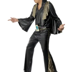 Elvis Black And Gold Costume -Hot Sale Cosyumes Store lrgscaleelvis presley 2