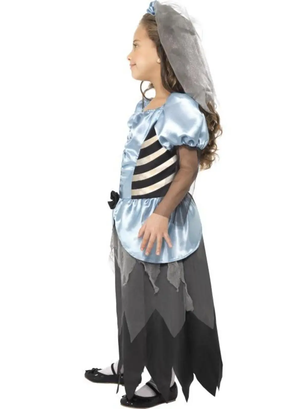 Girls Gothic Bride Costume 4 Girls Gothic Bride Costume - Image 2