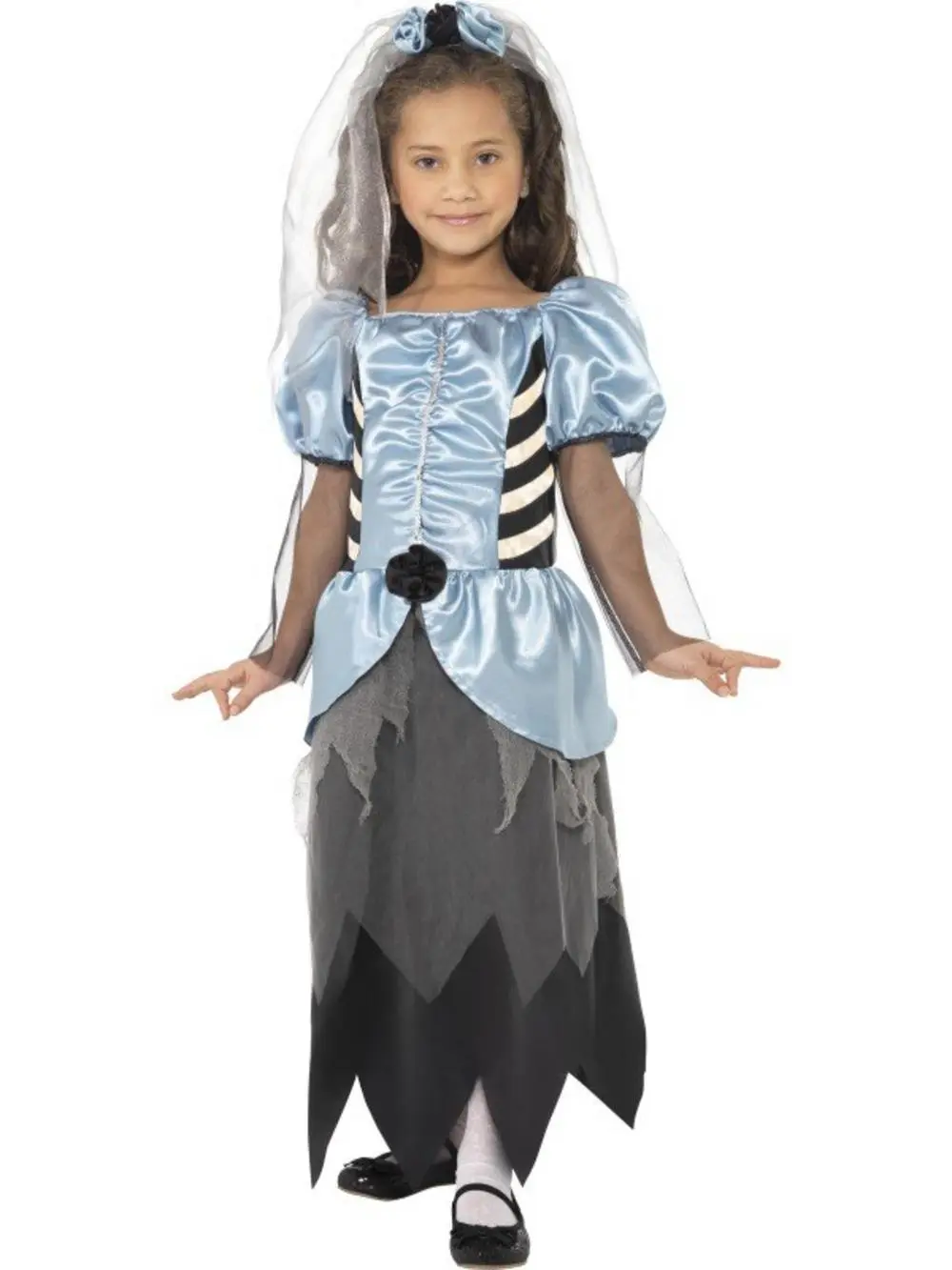 Girls Gothic Bride Costume 3 Girls Gothic Bride Costume