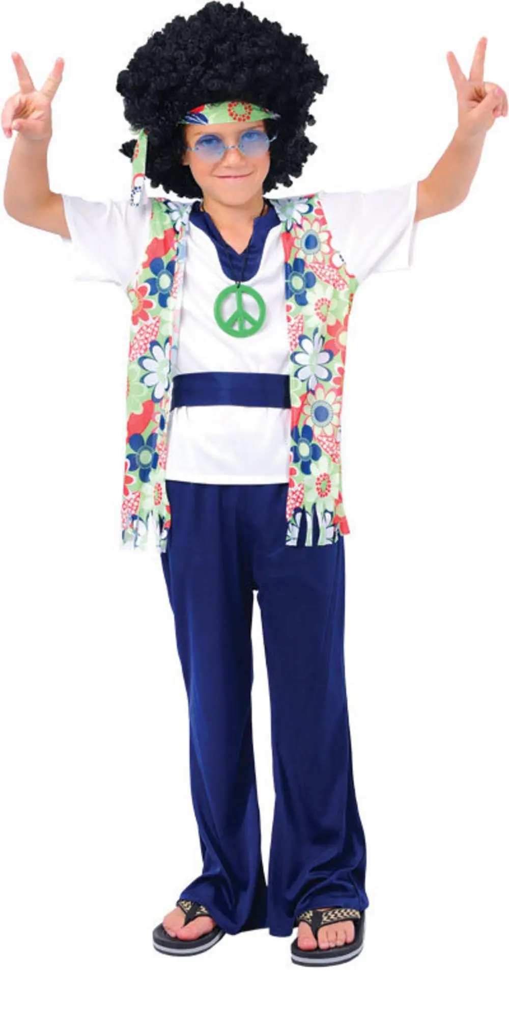 Boys 1960s Hippie Dude Fancy Dress Costume 3 Boys 1960s Hippie Dude Fancy Dress Costume
